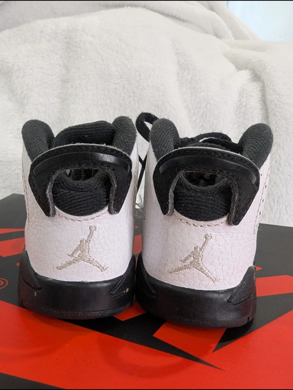 Jordan Toddler White and Black High-Top Sneakers